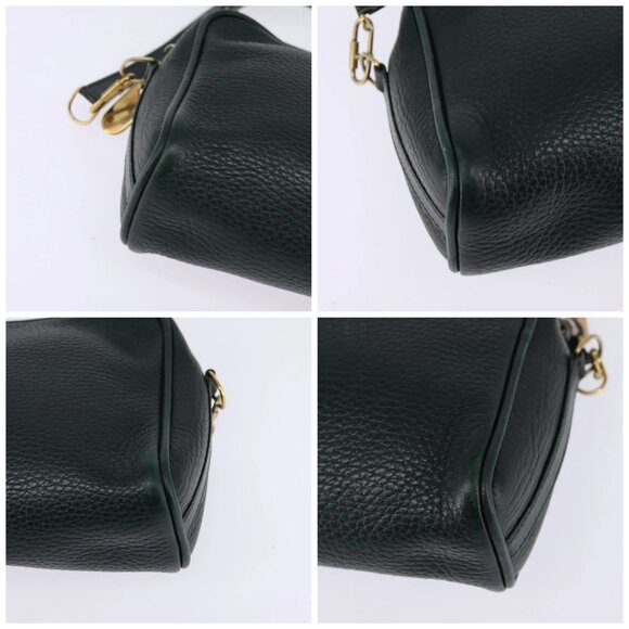 GUCCI Shoulder Bag Leather Green Gold Auth BA5602 - Picture 14 of 16